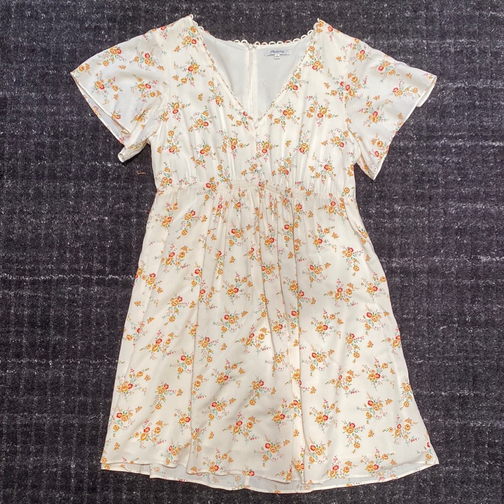 madewell floral mini dress